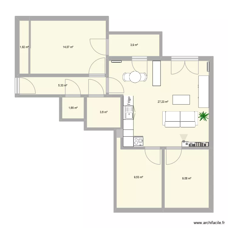 Front_Pop_Travaux. Plan de 9 et 76 m² Front_Pop_Travaux. Plan de 9 et 76 m²