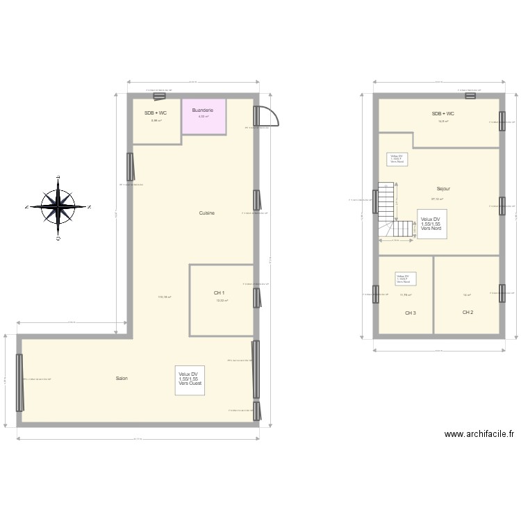 Brunel RDC . Plan de 0 pièce et 0 m2