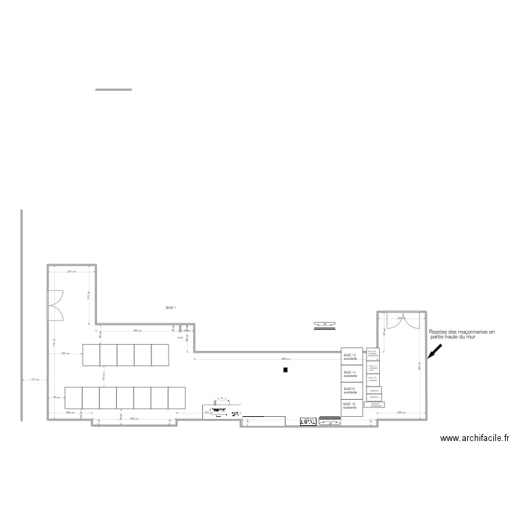 local informatique Forum des Halles essai 2. Plan de 1 pièce et 77 m2