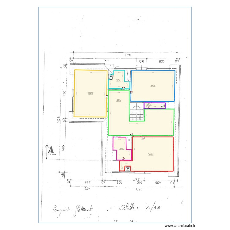 Sté JNK   Demande en Dynafloor Al Mat. Plan de 7 pièces et 140 m2