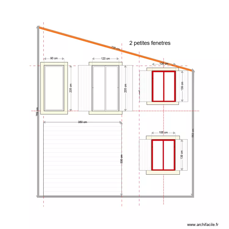 Facade est BATIMENT DP 2021 avec vrai dimensions 2022. Plan de 