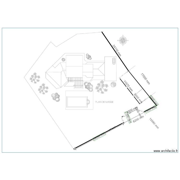 plan de masse trijasse. Plan de 0 pièce et 0 m2