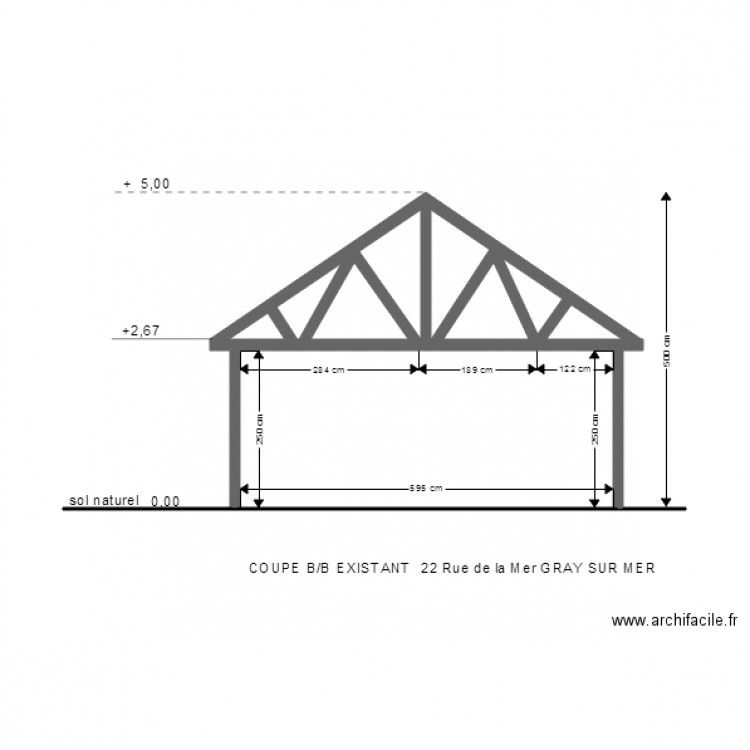 C B B EXISTANT1. Plan de 0 pièce et 0 m2