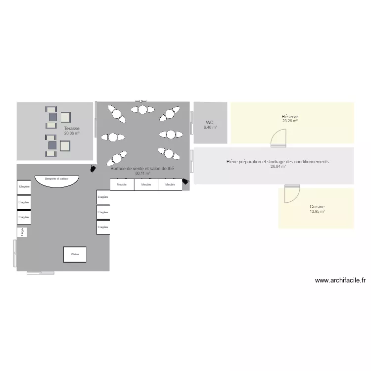 Plan magasin bloc 2. Plan de 