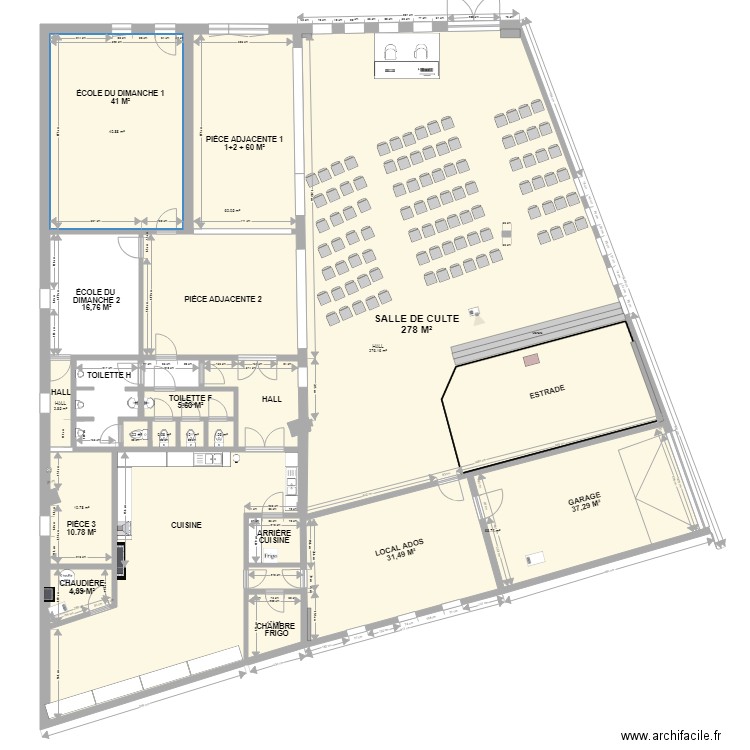 Eglise Bethel Manage. Plan de 0 pièce et 0 m2