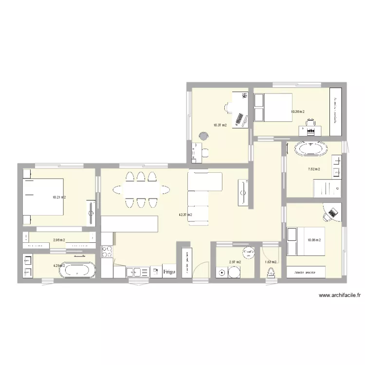 maison petit chat. Plan de 