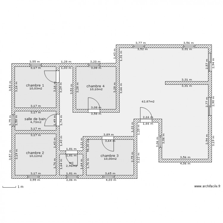 maison plien pied. Plan de 0 pièce et 0 m2