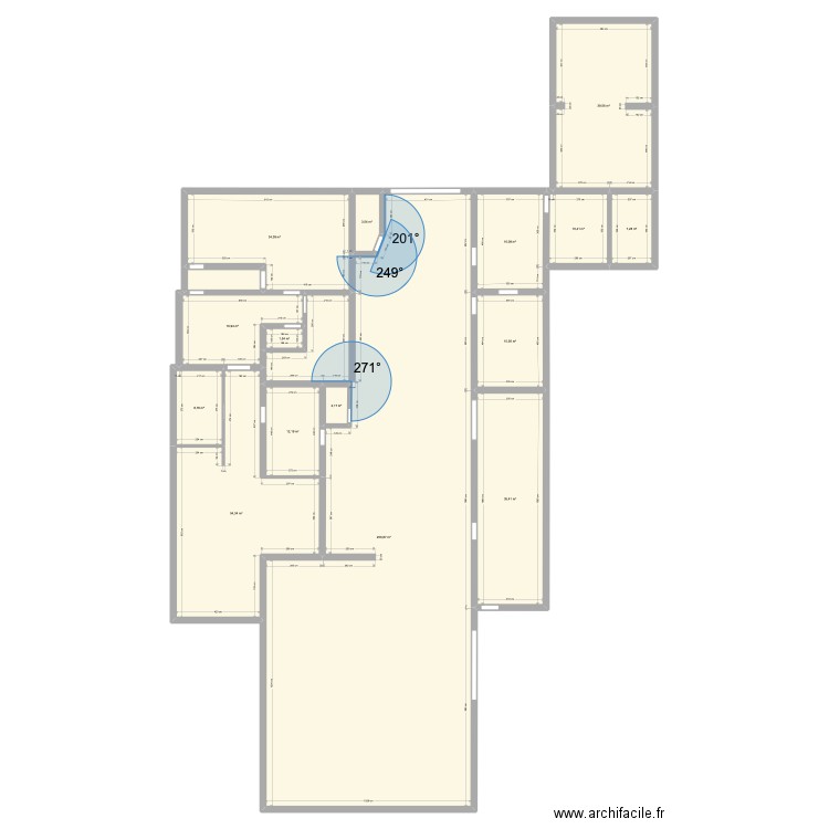 GARAGE. Plan de 16 pièces et 513 m2