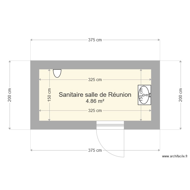 Sanitaire Salle de Réunion. Plan de 0 pièce et 0 m2