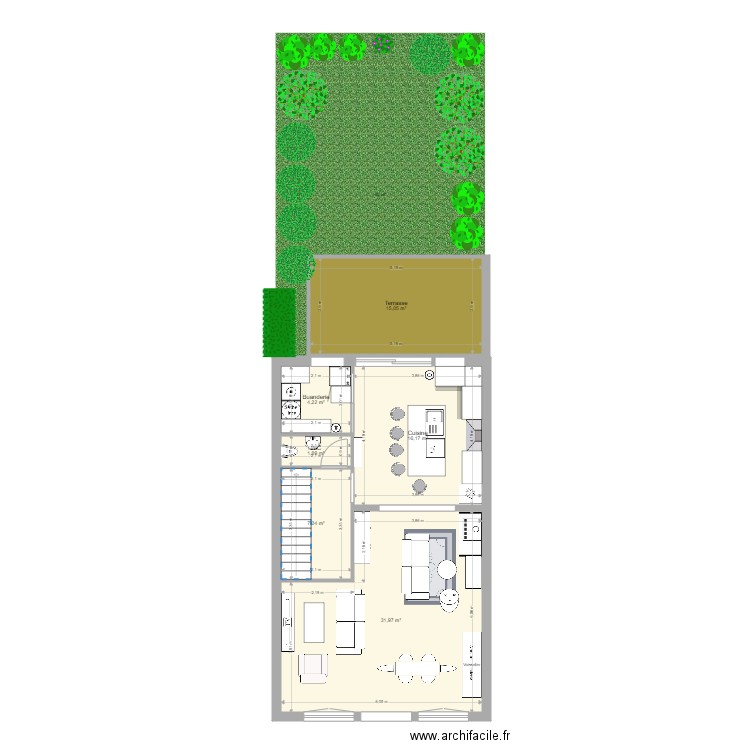 1er 49MC Reno. Plan de 6 pièces et 76 m2