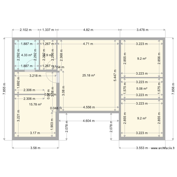 F3 ZA. Plan de 0 pièce et 0 m2