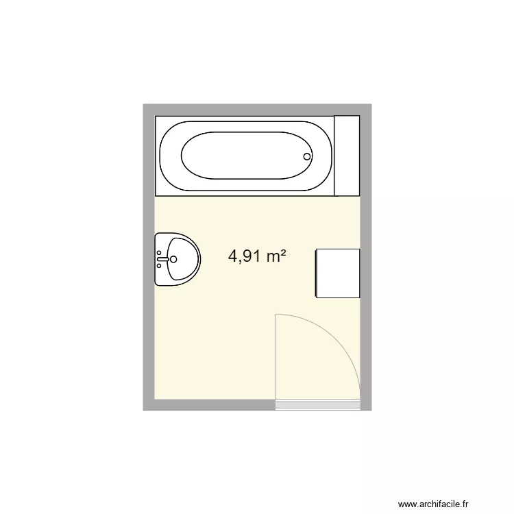 SDB forgeron existant. Plan de SDB forgeron existant. Plan de