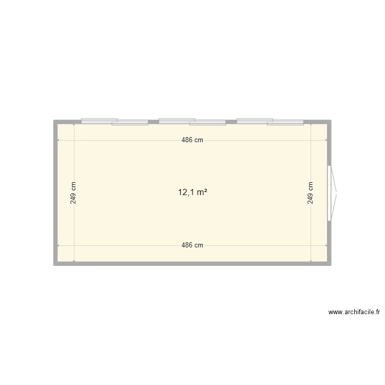 plan veranda. Plan de 1 pièce et 12 m2