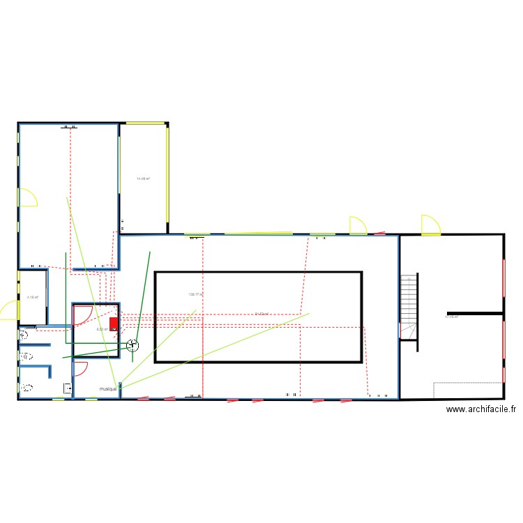 le galion travaux chauffage et ventilation et musique. Plan de 0 pièce et 0 m2