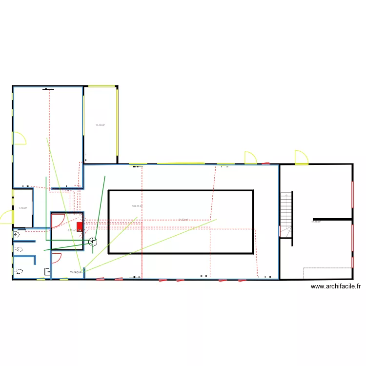 le galion travaux chauffage et ventilation et musique. Plan de 