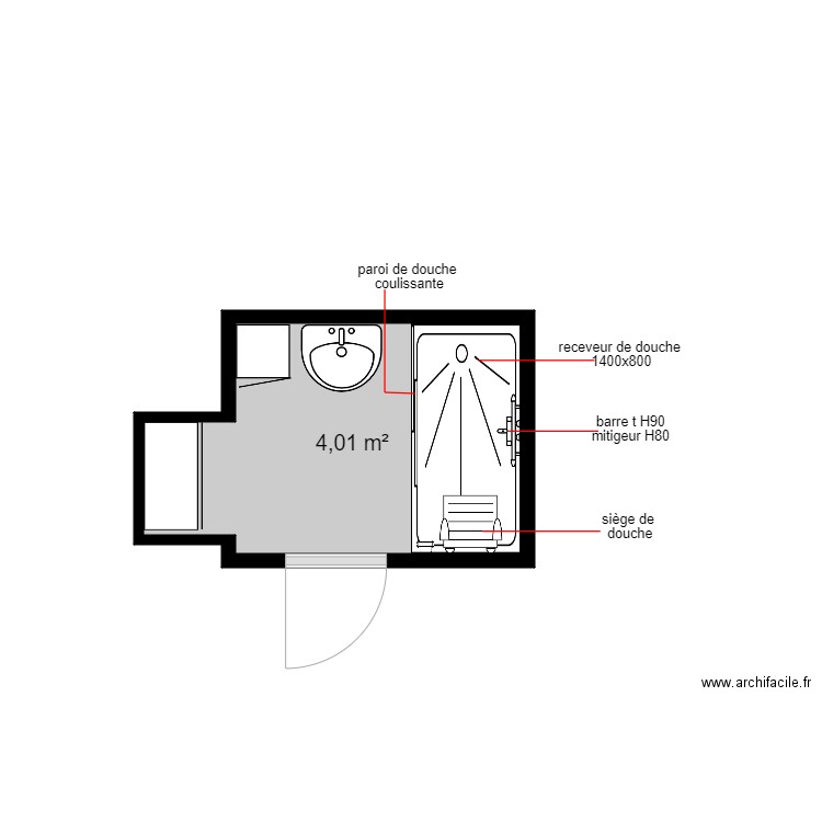 MEYER. Plan de 1 pièce et 4 m2