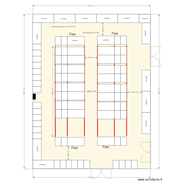 Stock Pharmacie 91 m. Plan de 0 pièce et 0 m2