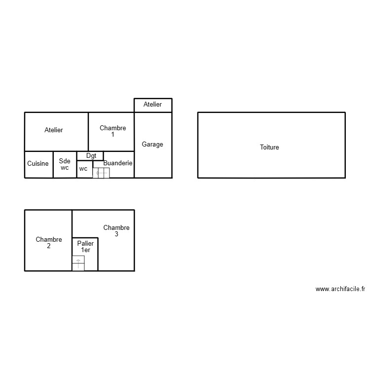 COMBRIT CAM. Plan de 6 pièces et 11 m2