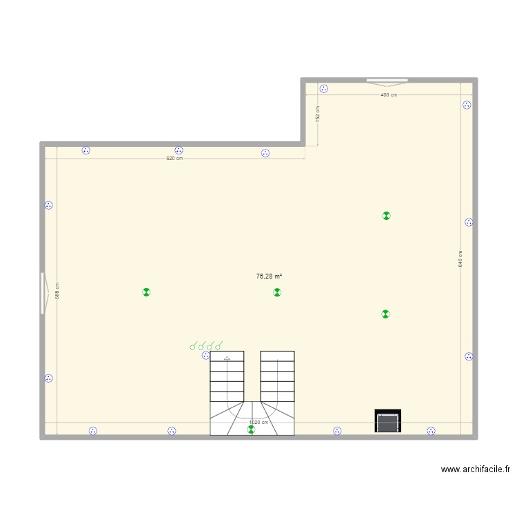 GRENIER1. Plan de 1 pièce et 76 m2