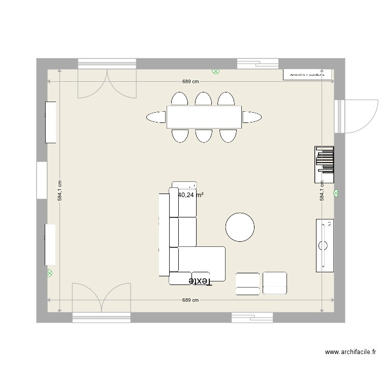 Plan salon Bassam. Plan de 0 pièce et 0 m2