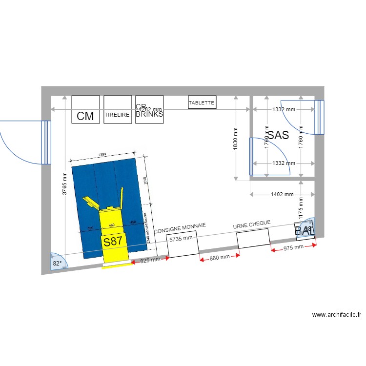 PLAN DE MASSE PROJET BEAUCAIRE S87. Plan de 2 pièces et 19 m2