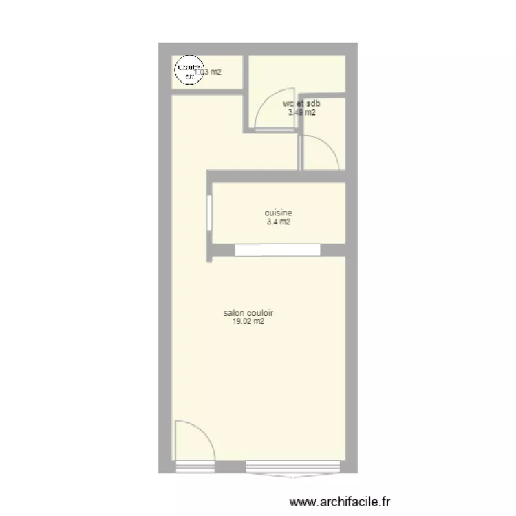 studio. Plan de studio. Plan de