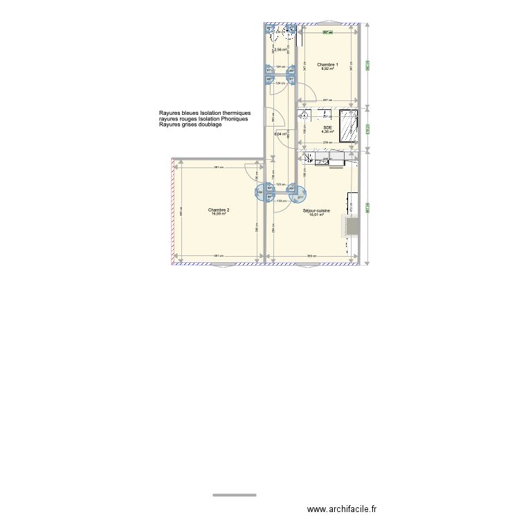 23 Germain David 1D. Plan de 6 pièces et 54 m2