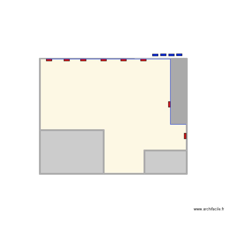 star jouet  position évaporateurs GAINABLE westpoint. Plan de 4 pièces et 10 m2