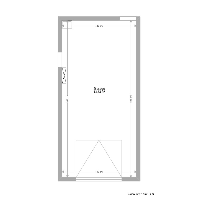 Dy - EDL. Plan de 1 pièce et 34 m2