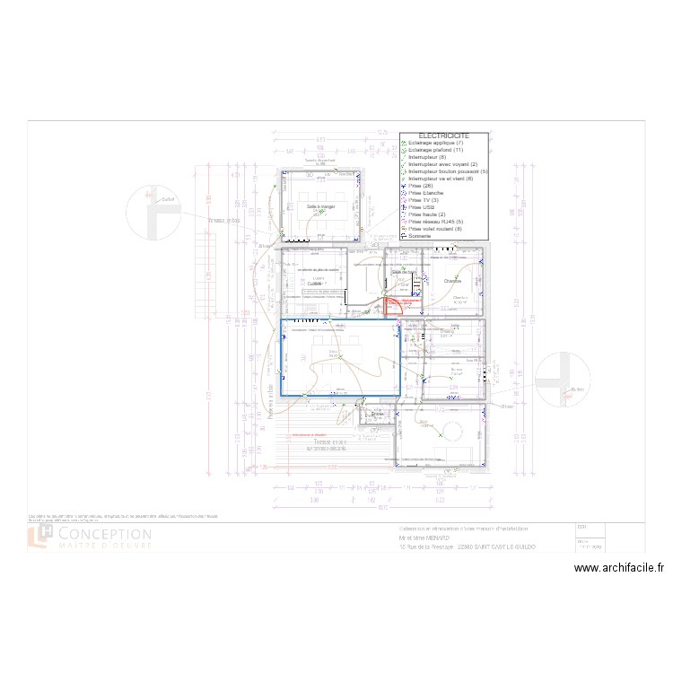 MENARD PLAN ELEC RDC V1. Plan de 0 pièce et 0 m2