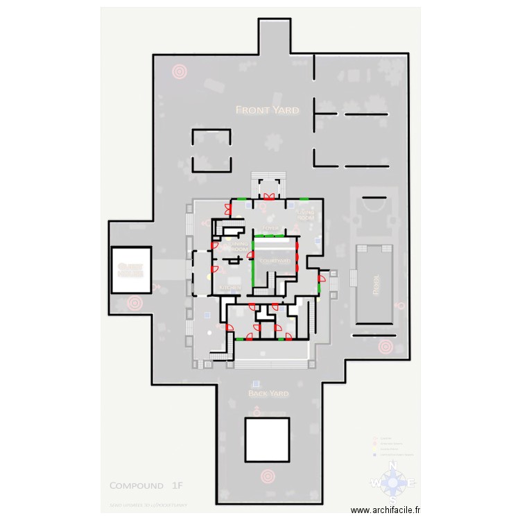 VILLA RDC. Plan de 0 pièce et 0 m2