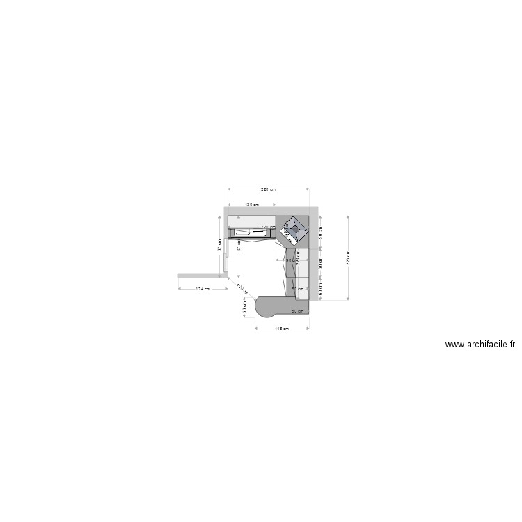 Cuisine 2. Plan de 0 pièce et 0 m2