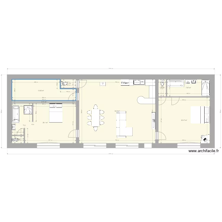 maison 130m2AA. Plan de 