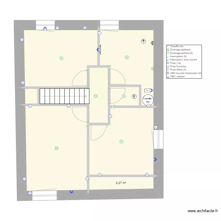 Implantation électrique M1 Etage. Plan de Implantation électrique M1 Etage. Plan de