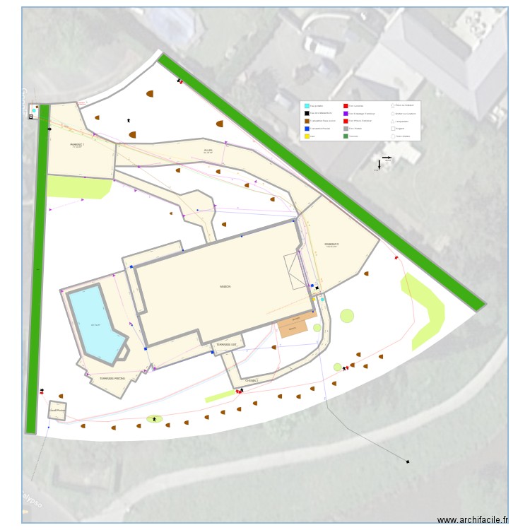 Extérieurs. Plan de 0 pièce et 0 m2