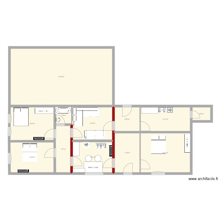 rdc initial bonnes mesures. Plan de 0 pièce et 0 m2