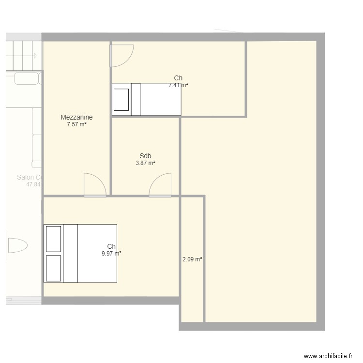 Clusaz Projet2 SousSol avec SdB. Plan de 0 pièce et 0 m2