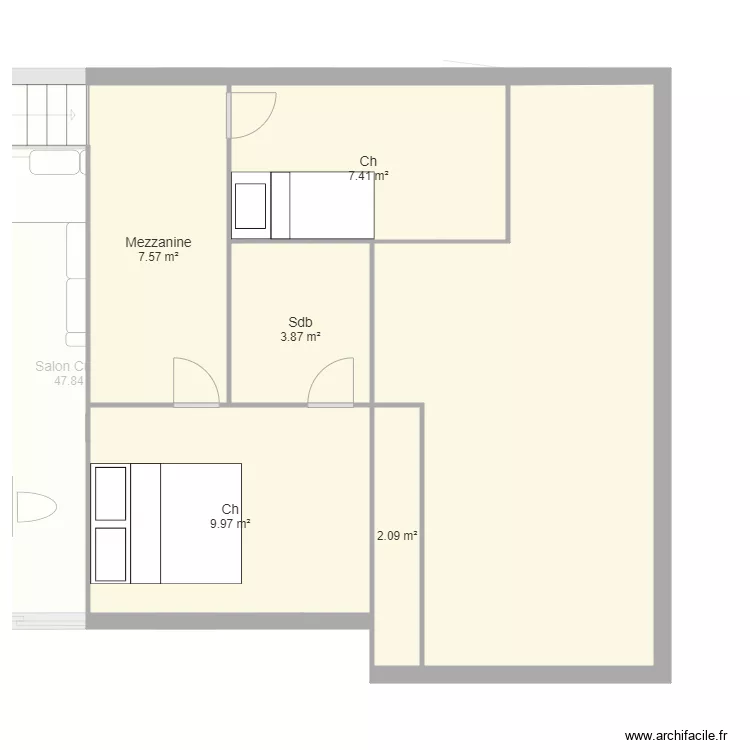 Clusaz Projet2 SousSol avec SdB. Plan de 
