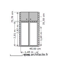 Placard couloir avec portes 2