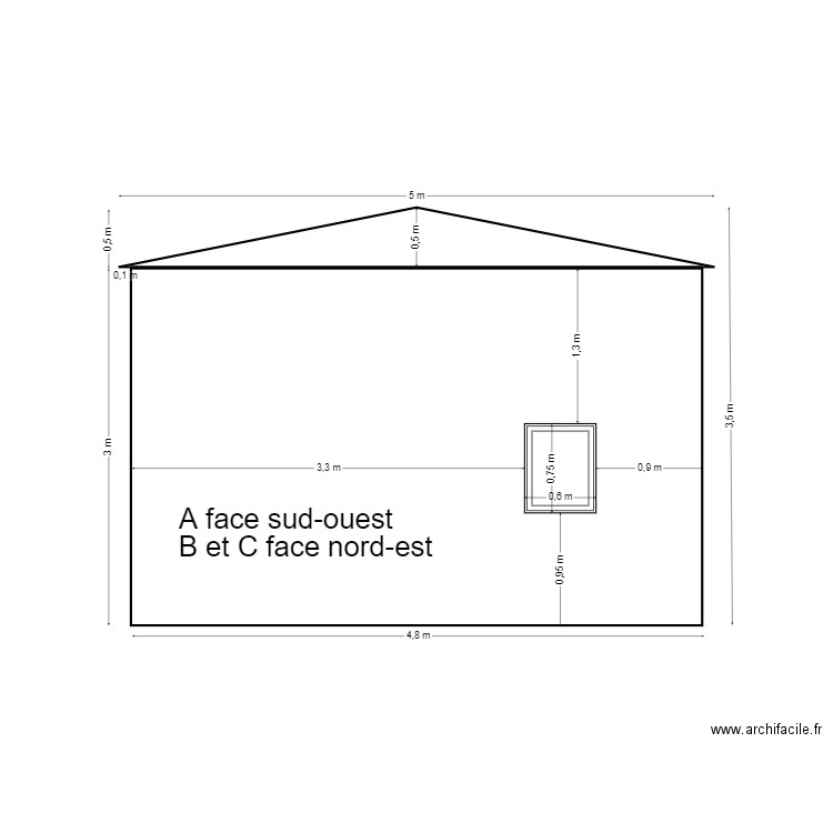 chalet 1 et 2 face arriere. Plan de 0 pièce et 0 m2