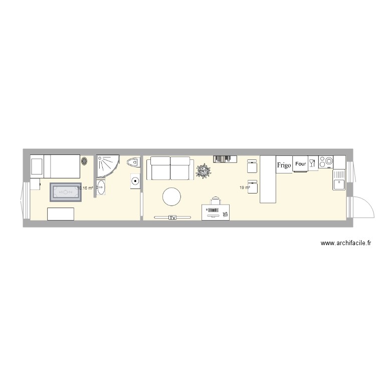 MAISON 30 METRE CARRE. Plan de 0 pièce et 0 m2