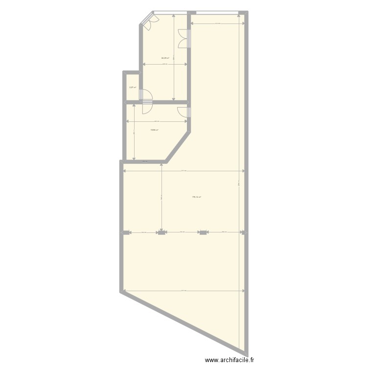 Plan Tourcoing  Alix. Plan de 4 pièces et 223 m2