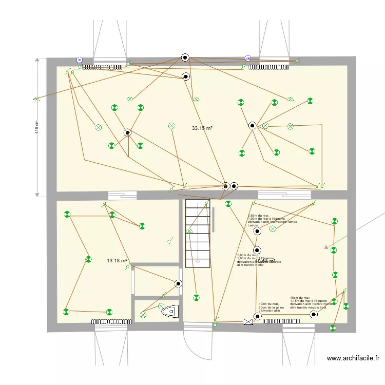 grosbli rdc modifi&eacute; &eacute;clairage. Plan de 