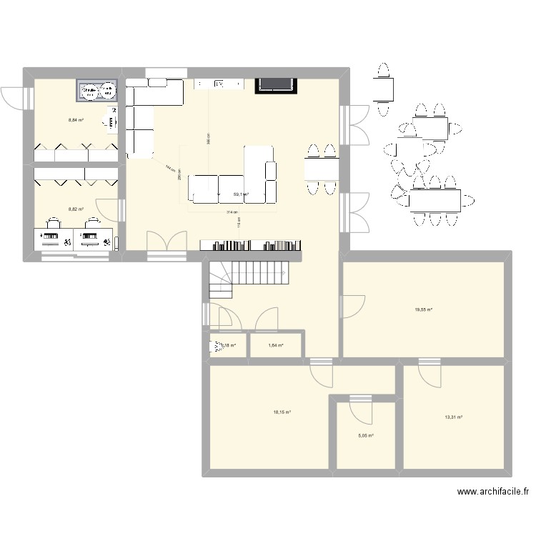 Marcy New avril 5. Plan de 9 pièces et 136 m2