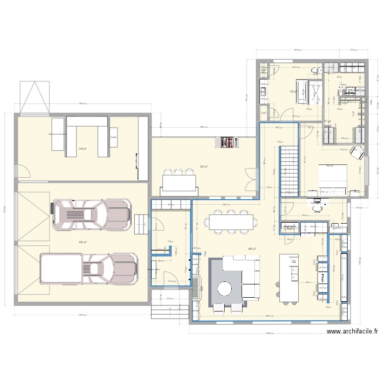Version 4 garage sur le côté. Plan de 0 pièce et 0 m2