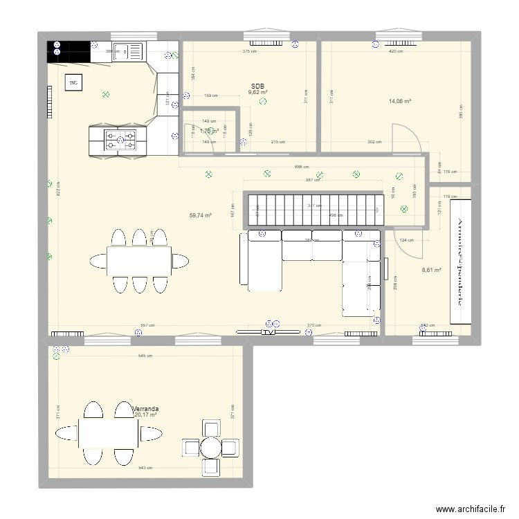 maison st pathus r+1 demolition amenager. Plan de 6 pièces et 114 m2