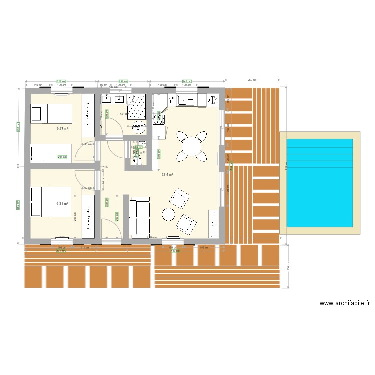 Projet bungalow 2. Plan de 0 pièce et 0 m2