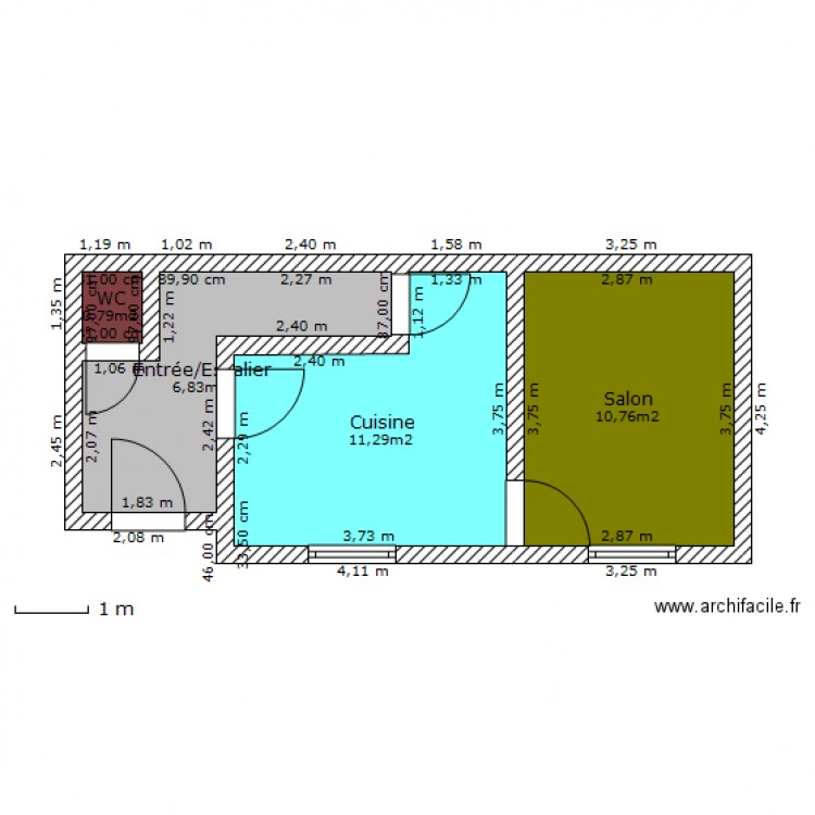 1er étage. Plan de 0 pièce et 0 m2