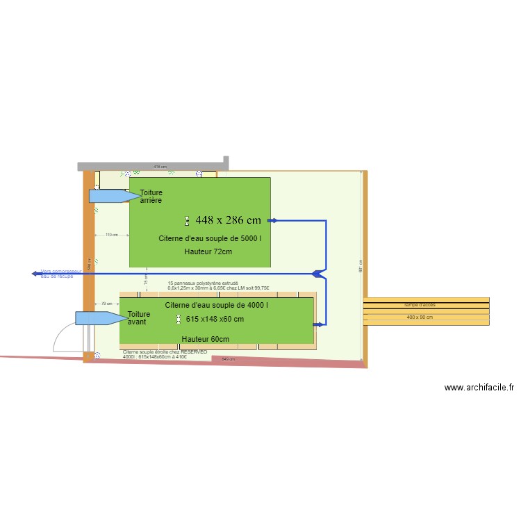  terrasse citerne eau 01. Plan de 0 pièce et 0 m2