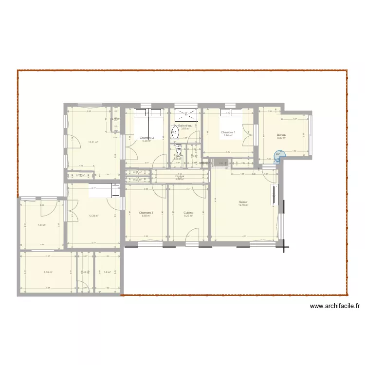 Canet plage existant. Plan de 